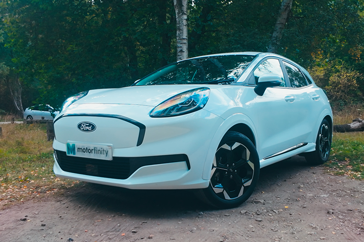 White Ford Puma Gen-E parked at a slight angle